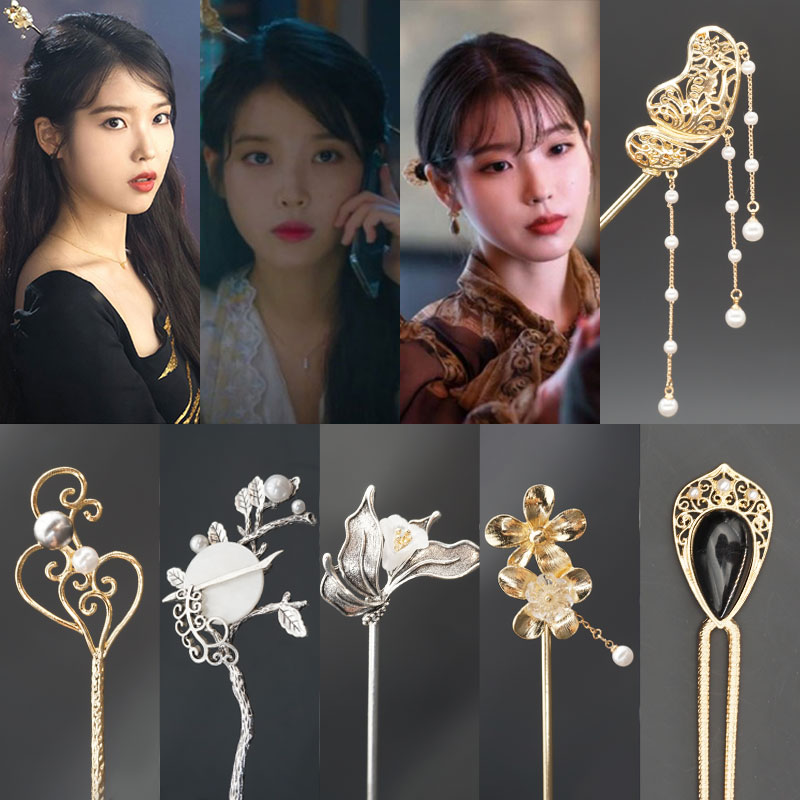 李智恩同款_德鲁纳酒店iu同款发簪古风发饰发夹发箍李智恩张满月气质