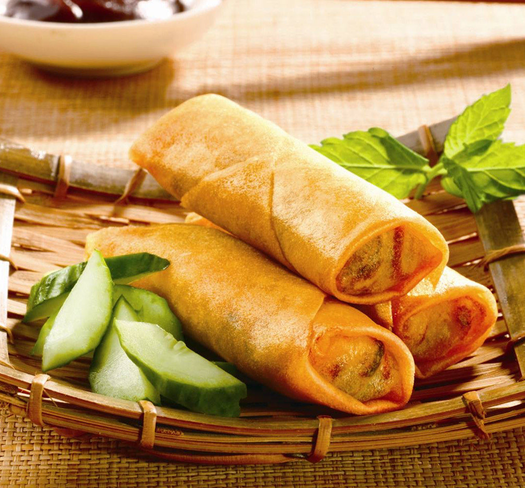 虾仁春卷 广式点心 煎炸小吃 春卷薄皮 20只家庭装