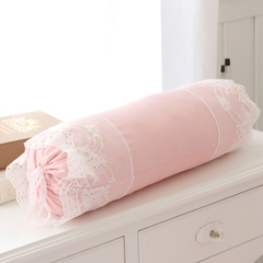 韩式带芯 蕾丝糖果抱枕靠垫 床上搭配抱枕  风韵粉色