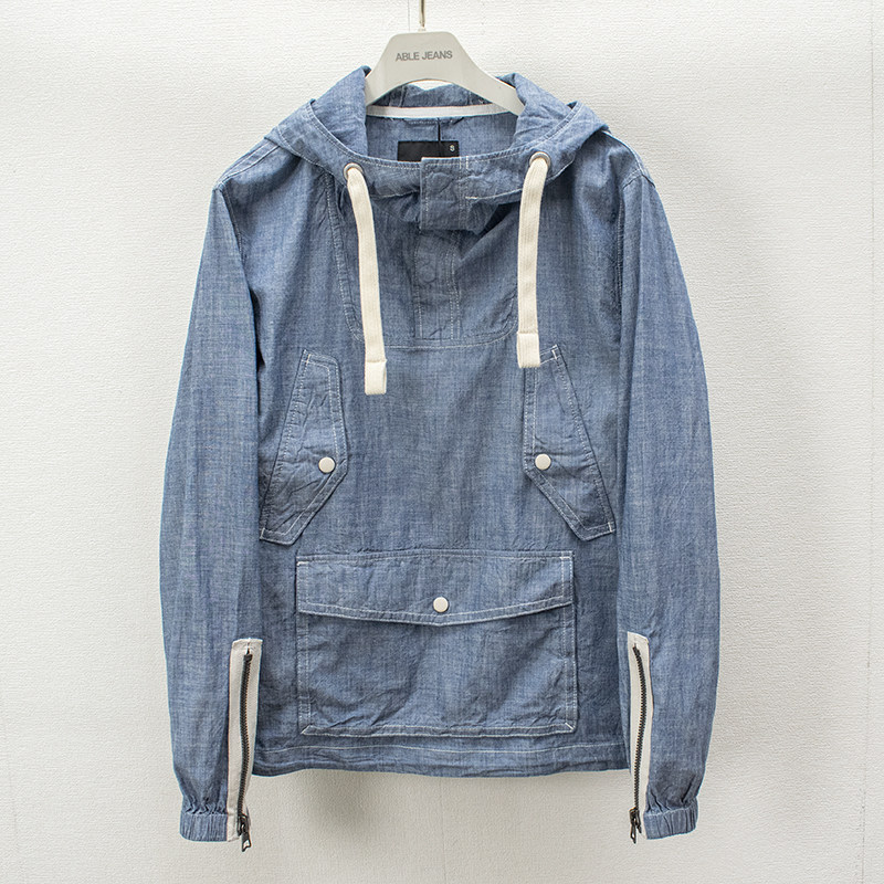 牛仔卫衣外套男