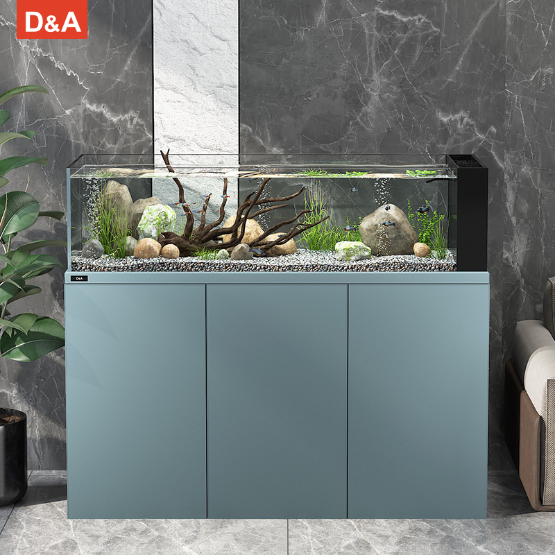 德克野采溪流缸 天然鹅卵石南美原生缸 创意造景三湖慈鲷生态鱼缸