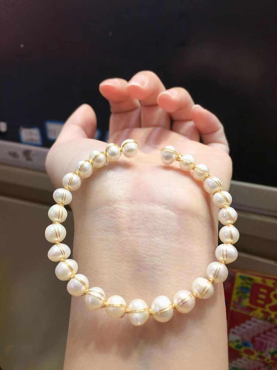 热销珍珠手链天然珍珠女款