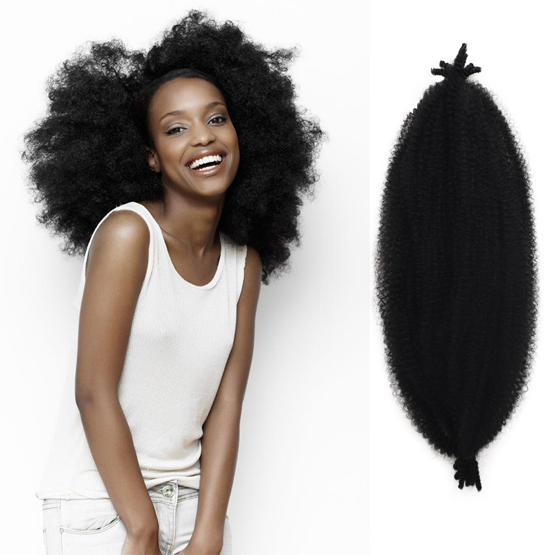 外贸非洲Spring Afro Twist Crochet Hair手撕毛毛虫化纤钩针发