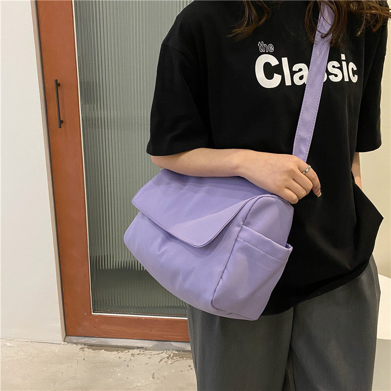 包包女夏2022新款斜挎包百搭大学生上课单肩大容量小众女包帆布包