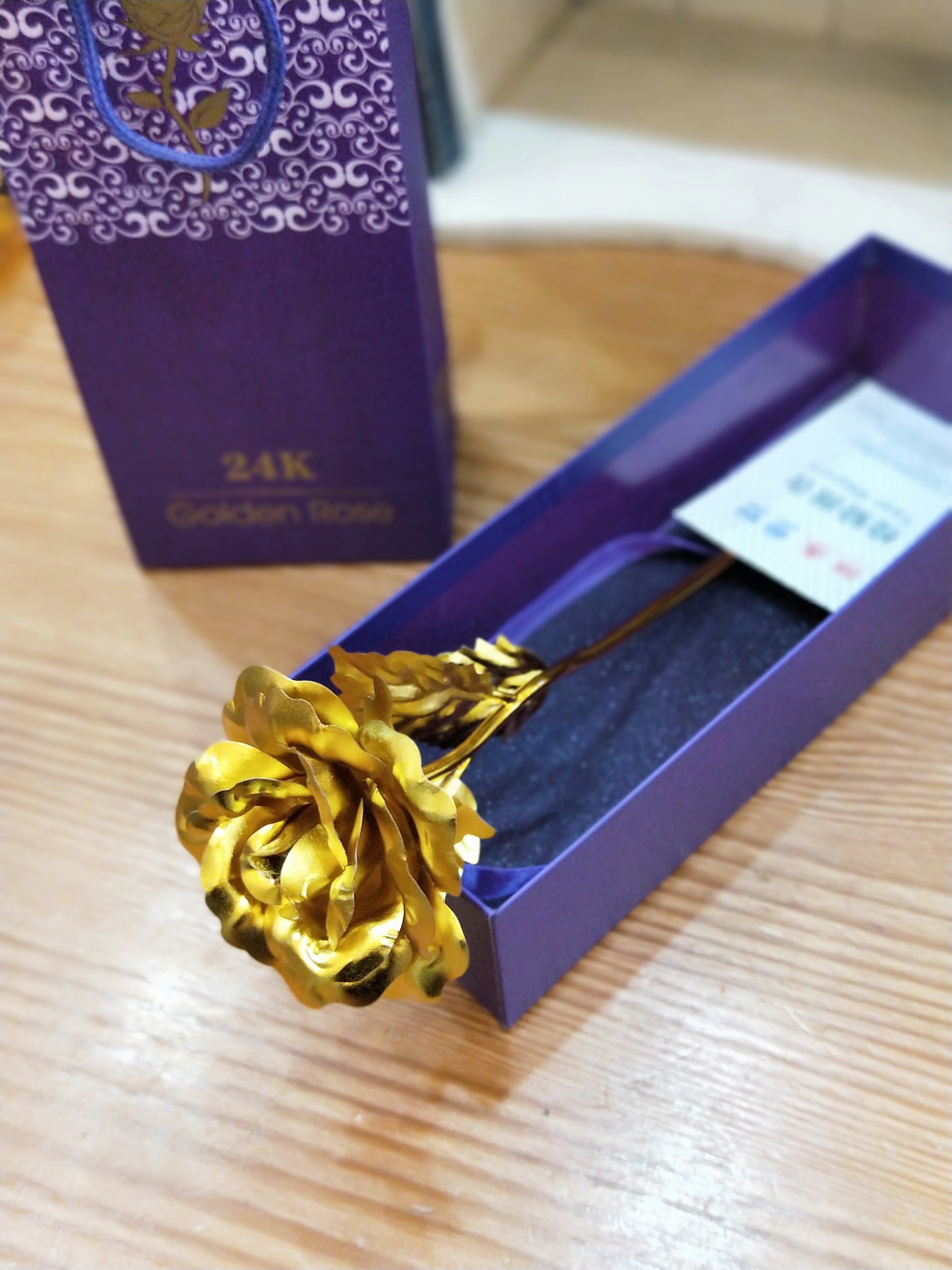 金色玫瑰 24k金箔玫瑰花束镀金玫瑰花创意情人节礼物送女友男生日