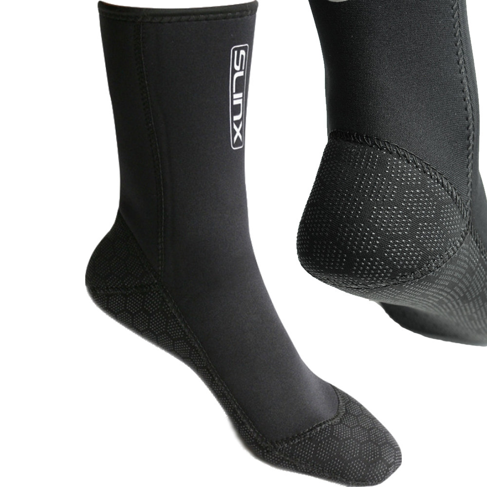 新款slinx3mm潜水袜超弹力防滑冬泳脚蹼防磨刮伤护踝袜套1双 包邮