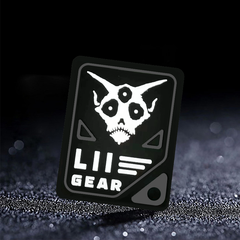 【敦刻尔克】Lii Gear黑白Logo配件魔术贴 夜光士气章