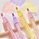 闪粉荧光笔淡彩色系亚克力高颜值大容量学生划重点手账彩色标记笔