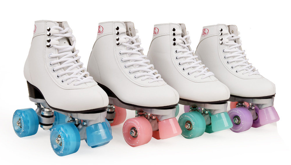 溜冰鞋成年双排滑轮旱冰鞋四轮4个轮滑冰鞋溜冰场专用大人轮滑鞋