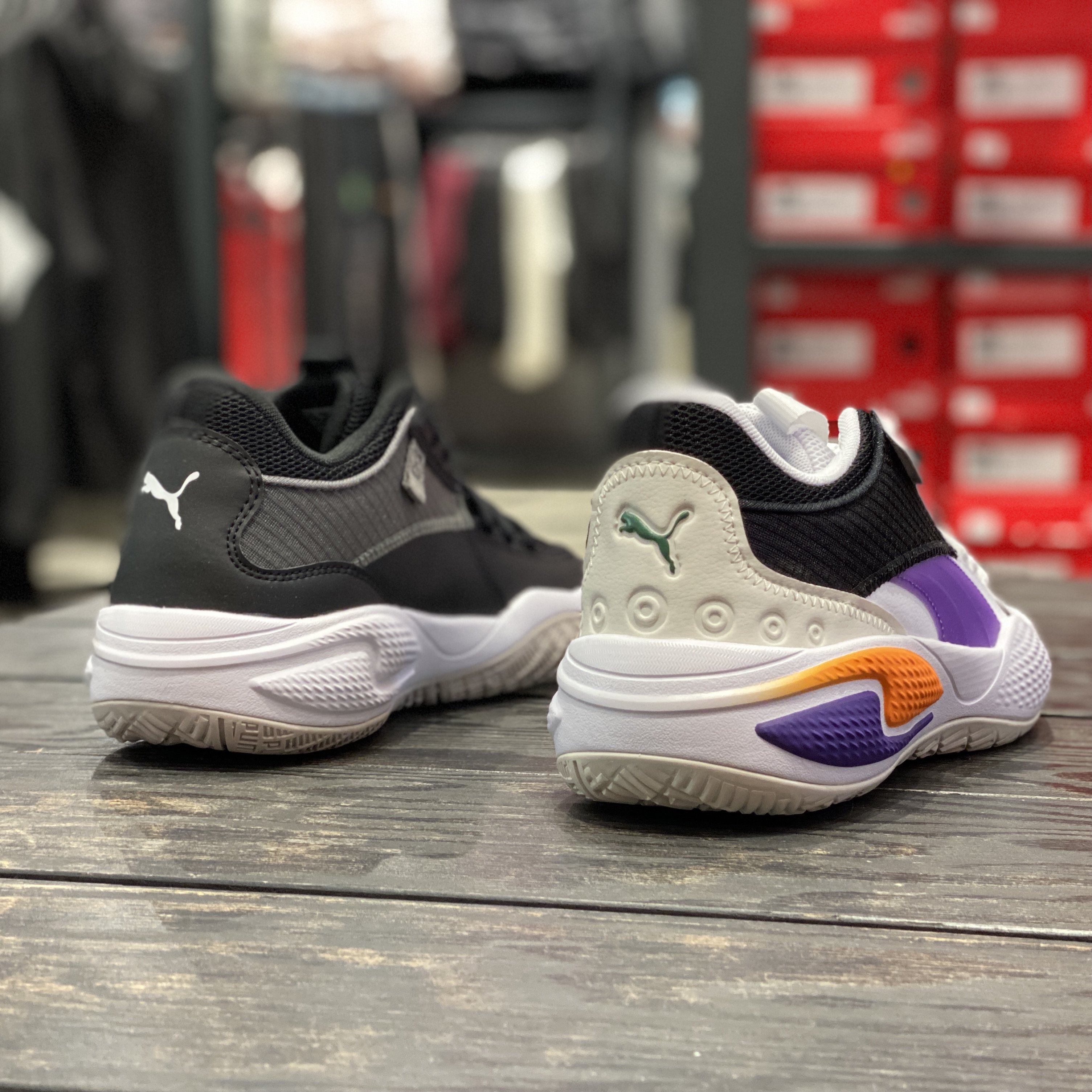 puma彪马courtrider新款男子实战缓震耐磨篮球鞋运动鞋195634