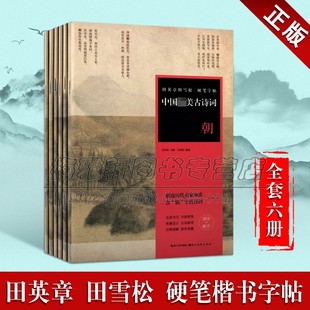 田英章田雪松硬笔楷书字帖中国美古诗词共六册 书法字帖古典传统文化硬笔字法贴训练手册经典著作 畅销阅读书籍 湖北美术出版社