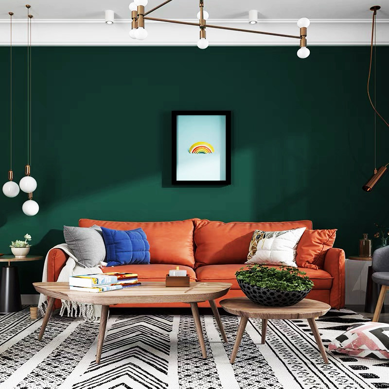 壁纸自粘复古绿