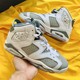 耐克现货Air Jordan 6 AJ6 酷灰女子高帮复古篮球鞋GS 384665-100