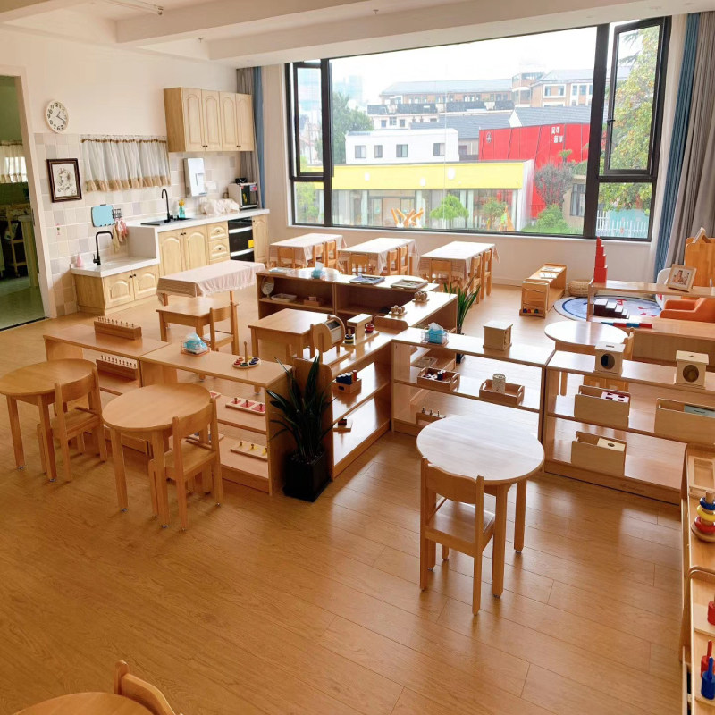 蒙台梭利幼儿园早教中心数学教具教蒙氏特榉木专业版88件全套装