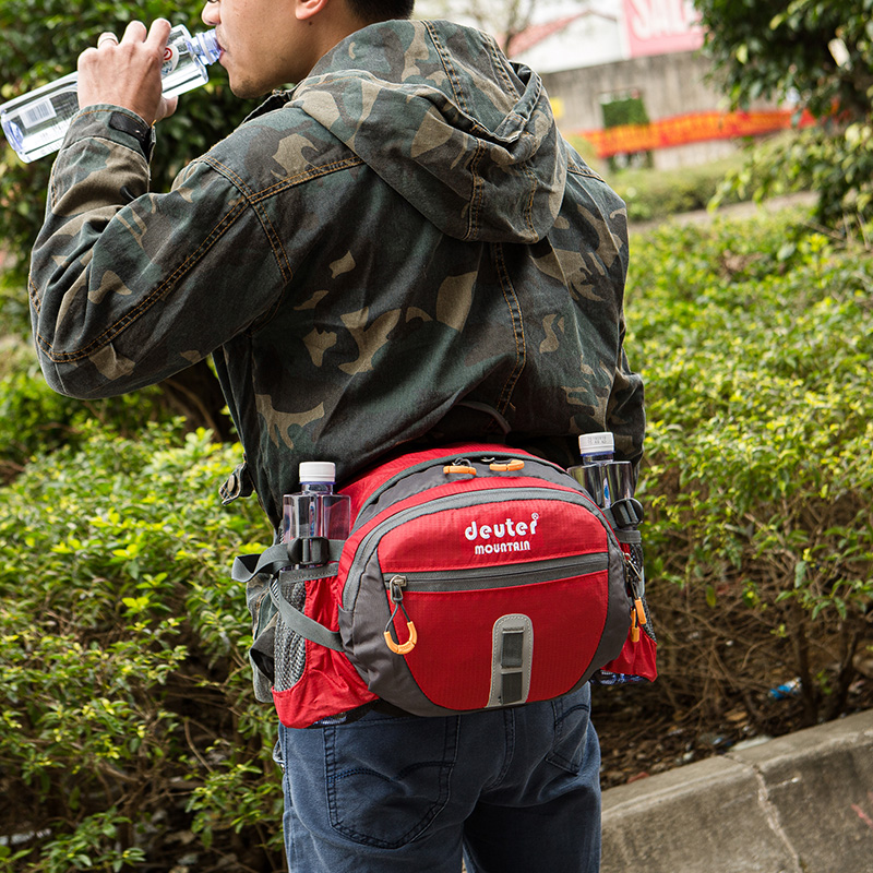 户外登山腰包10升多层多功能男女单肩斜挎大容量水壶防水骑行腰包