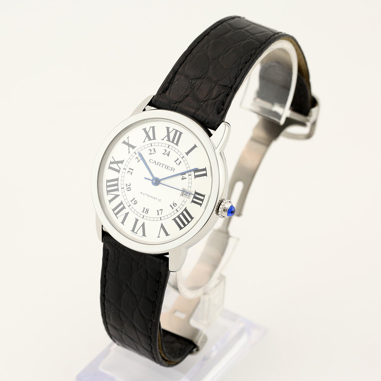 【9.5新】卡地亚ronde solo de cartier精钢自动男表w6701010