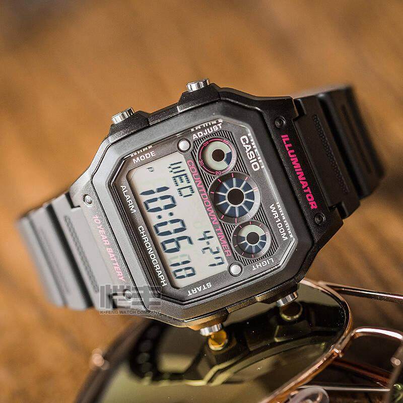 casio卡西欧ae-1300wh-1a2经典复古十年电力防水男表得物同款1200