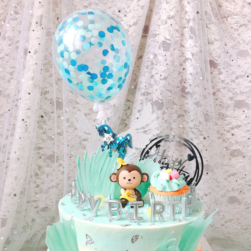 生日蛋糕装饰布置香蕉猴摆件烘焙甜品台装扮甜甜猴儿童蛋糕装饰