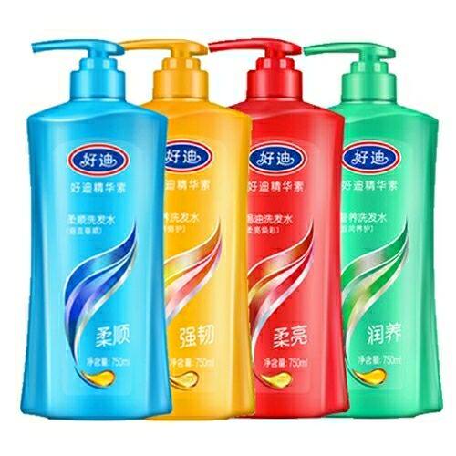 好迪精华素洗发水乌黑莹亮焗油养修护强韧倍直垂顺柔顺丝滑