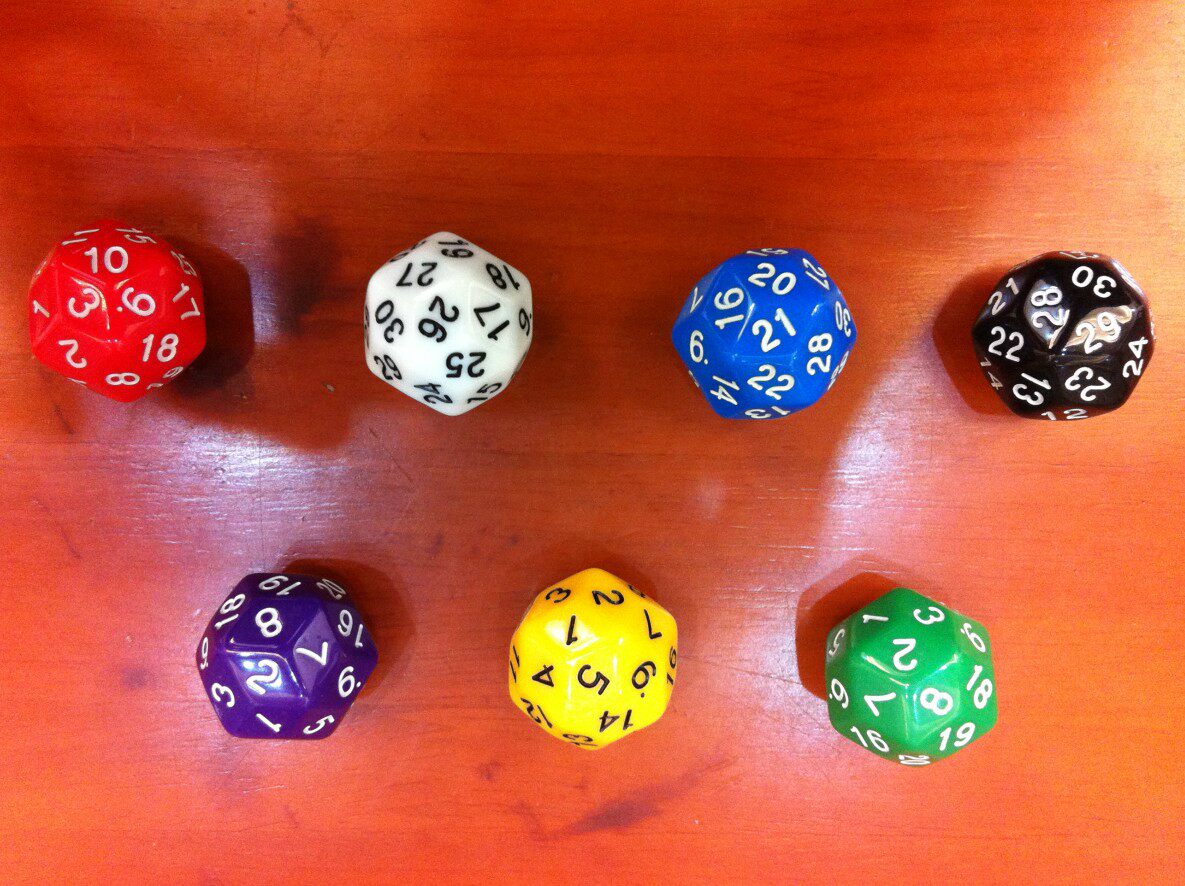 龙与地下城30点数字多面骰子30面骰子30面色子跑团生命倒计攻击力