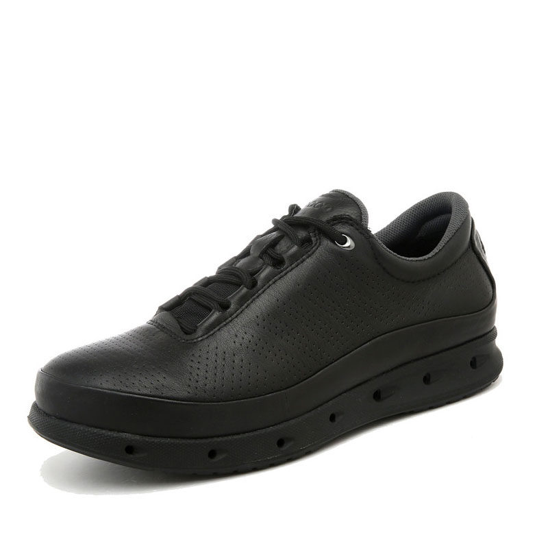 ecco爱步男鞋厚底防滑运动休闲鞋牛皮舒适跑步鞋防水透氧831304