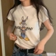 现韩国东大门代购FORMAL2024夏季款圆领显瘦卡通兔子印花短袖T恤