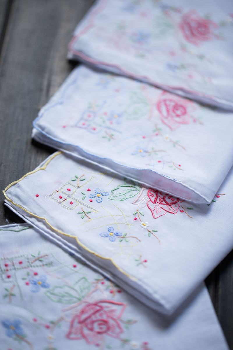 纯棉手工刺绣手帕