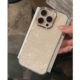 透白闪粉贝壳纹适用iPhone11苹果15手机壳16ProMax仙女14简约13promax防摔16plus高级感12金属镜框大孔保护套