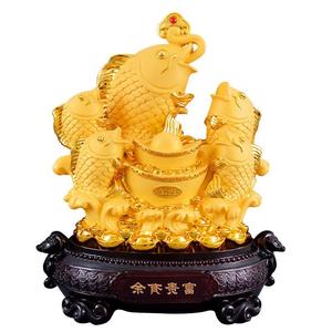 富贵有余招财龙鱼摆件客厅玄关家居风水装饰品新房装饰乔迁礼品