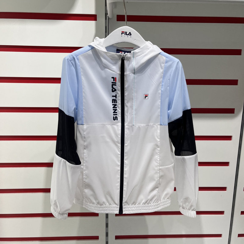 fila斐乐童装正品22年夏季男童梭织连帽防晒服运动外套k12b223705