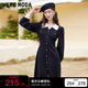 绫致Vero Moda2024春夏新款小灯笼袖纯色中长款针织连衣裙