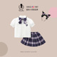 D.Bkyer女童夏装套装库洛米衣服学院风lujunni短袖jk儿童制服裙子