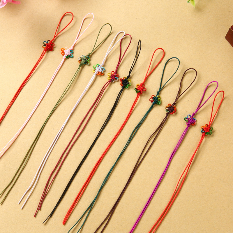 diy手工编织手机链绳饰品配件花结小中国结书签挂件绳包挂绳吊绳