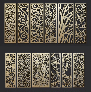 隔断装饰雕花格栅背景墙创意酒吧餐厅办公室镂空铁艺定制屏风挡板