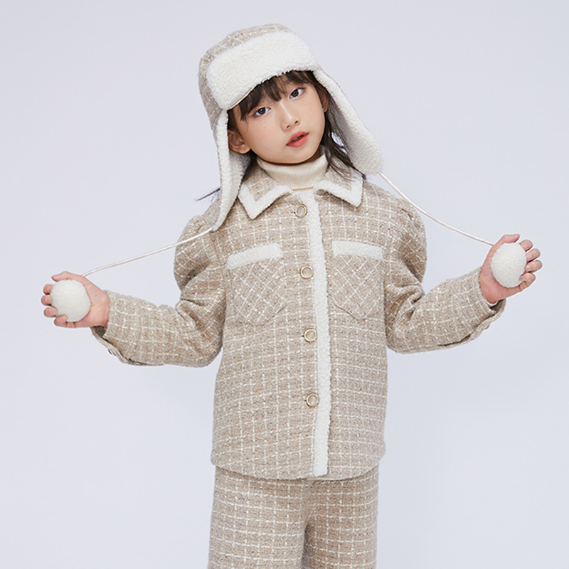 风迪品牌冬季新款折扣女童外套绵羊毛时尚保暖潮流百搭款2Z45265
