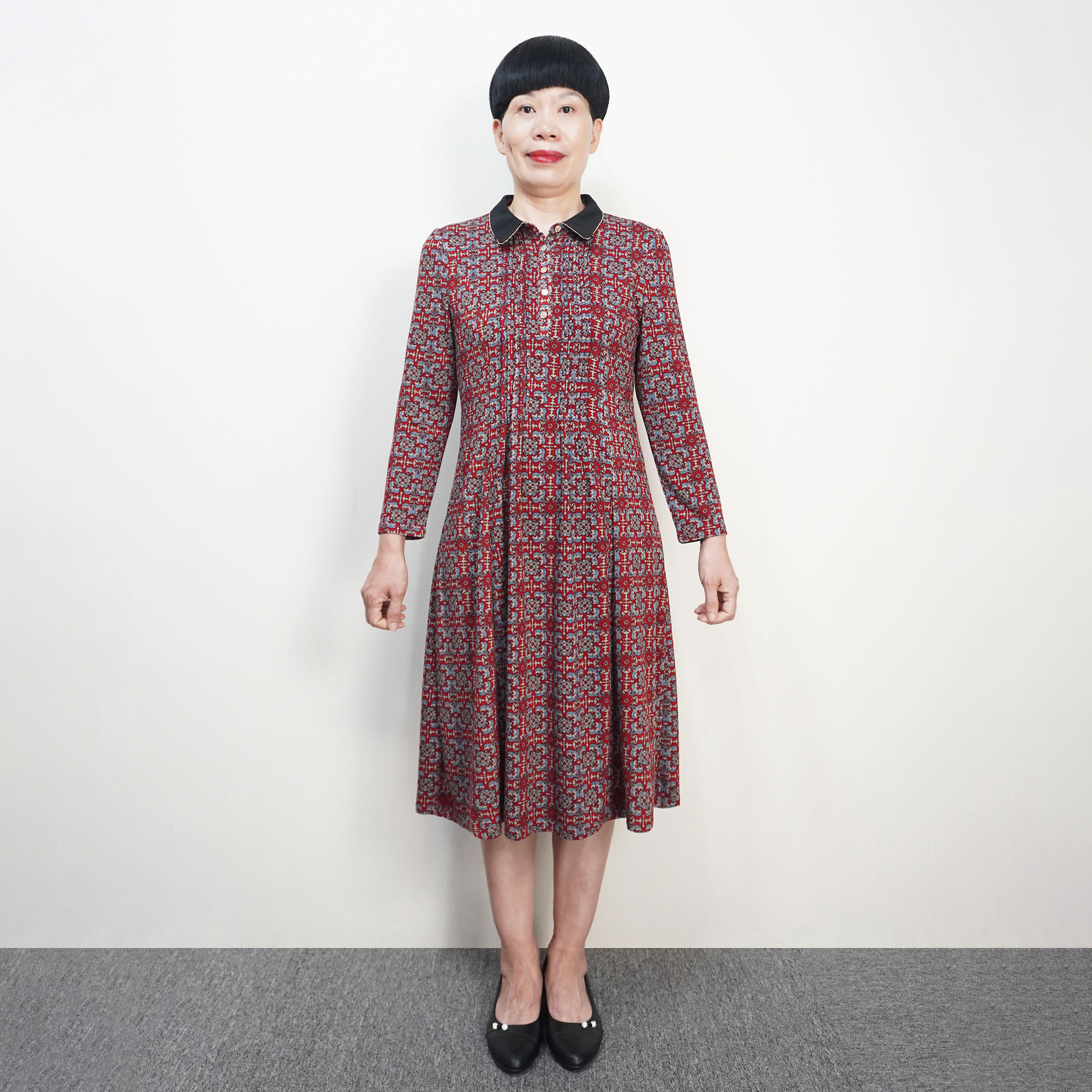 中年妈妈春秋连衣裙长袖时尚锦棉2021新款弹力宽松减龄打底中长裙