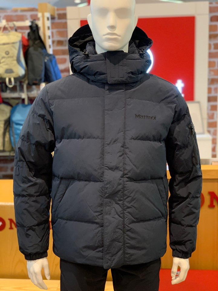 韩国代购marmot土拨鼠男款特价清仓时尚休闲连帽纯色鸭绒羽绒服