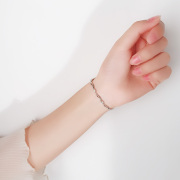 JG小众设计手链925银冷淡风ins闺蜜精致气质百搭森系手饰简约网红