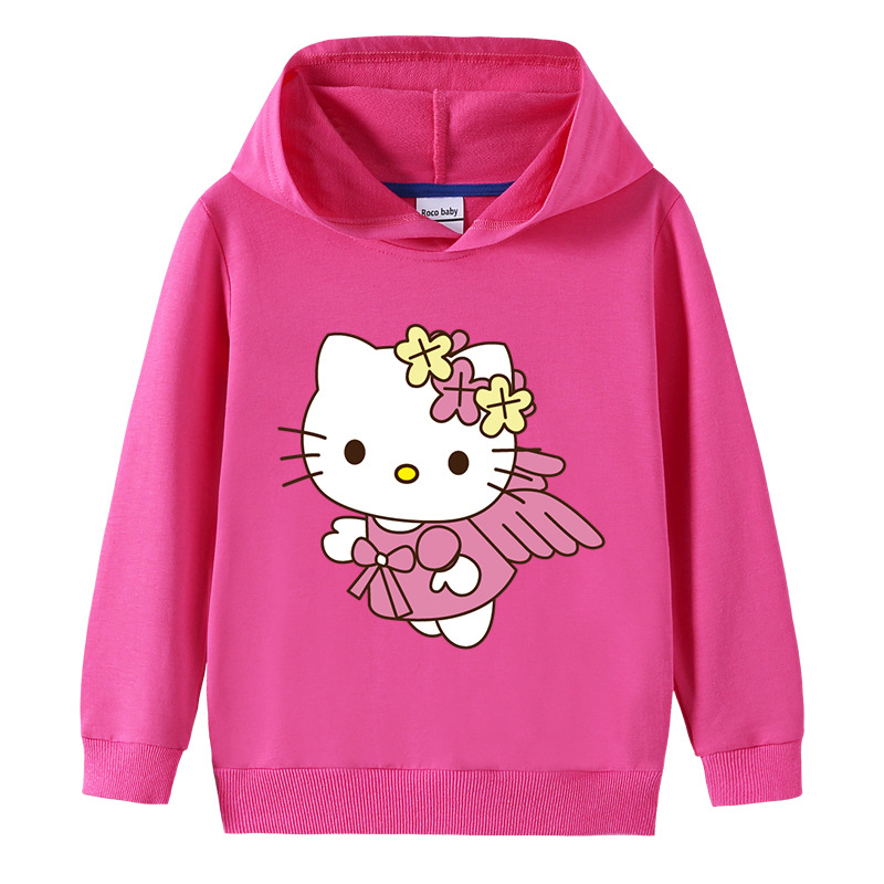 girl Children's clothing lovely Hello Kitty Children pure cotton Hooded Sweater Socket jacket Korean Edition children Sweaterin the Children/Baby/Family fitted , Sweater/Fleece category - from Buy2taobao.com to provide professional Taobao agent buy service