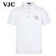 VJC 2024年夏季男装新款男士白色针织短袖商务Polo衫 B23BA1068