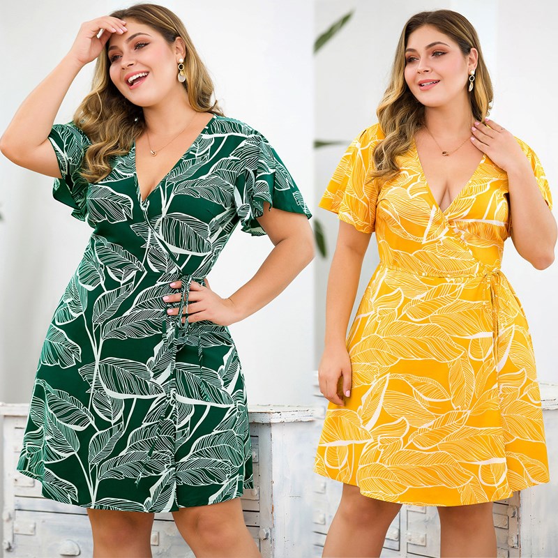 200斤女大码连衣裙Fat Women Plus Size Dress Party vEurope印花在类目 女装/女士精品, 大码女装中 - 来自Buy2taobao.com提供专业的淘宝代购服务