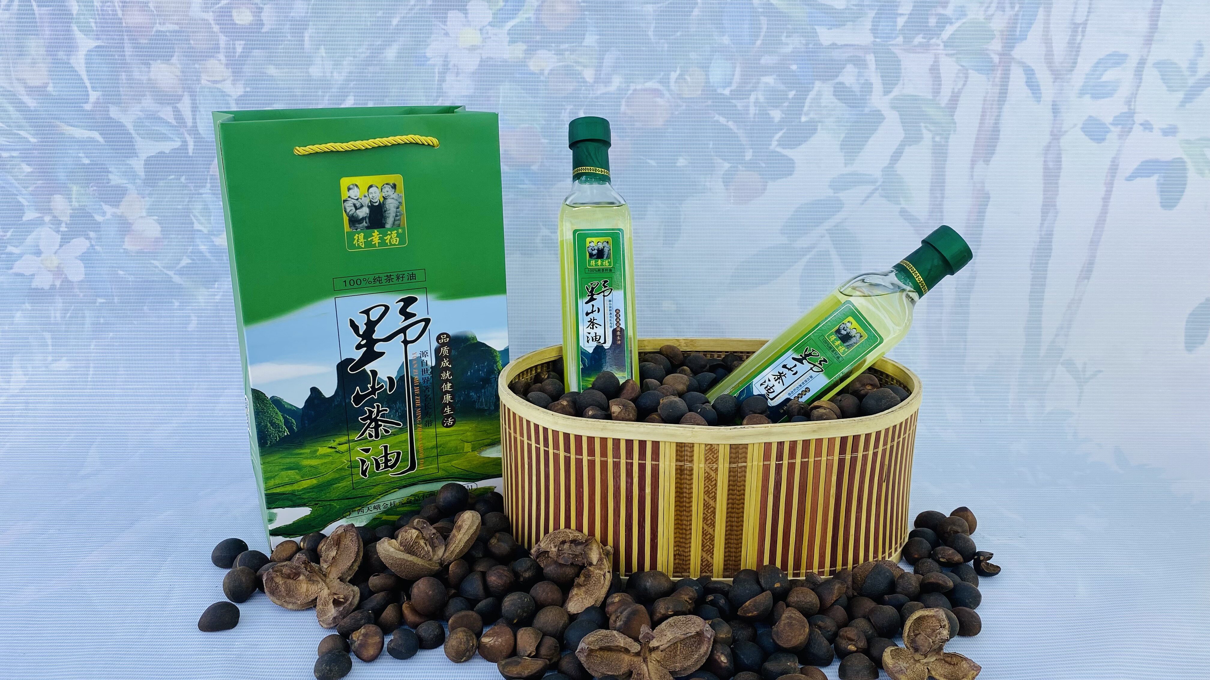 广西特产一级压榨500ml野山茶油