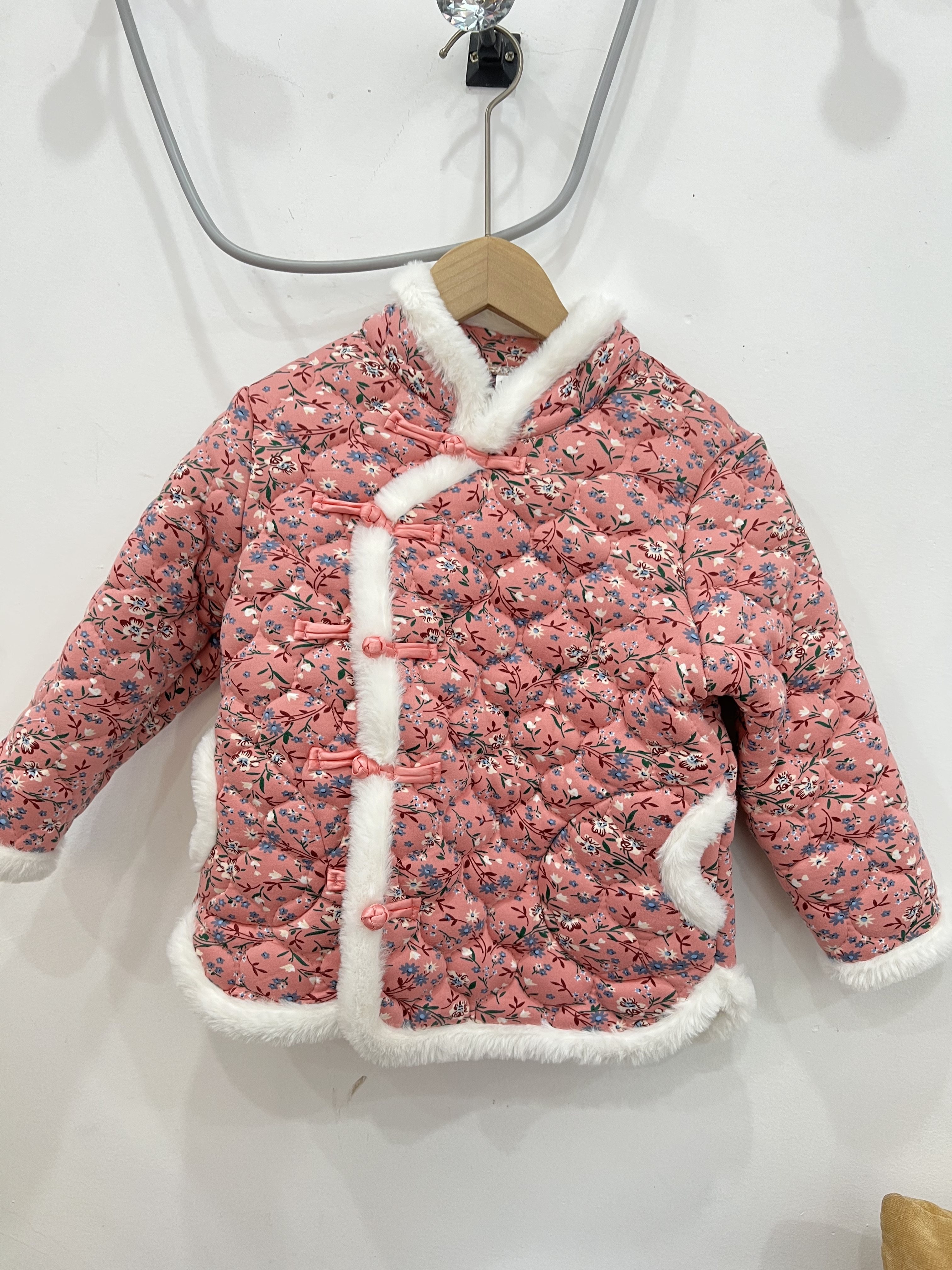 网红花棉袄女童