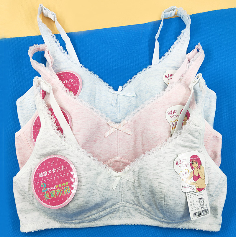 欣姿婷2012学生少女发育阶段2内衣 无钢圈双肩带纯棉透气文胸2个