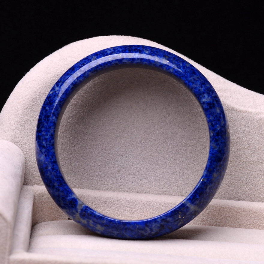 收藏佳品{青花瓷}青金石手镯 留白洒金之美 内径59mm 74.75克