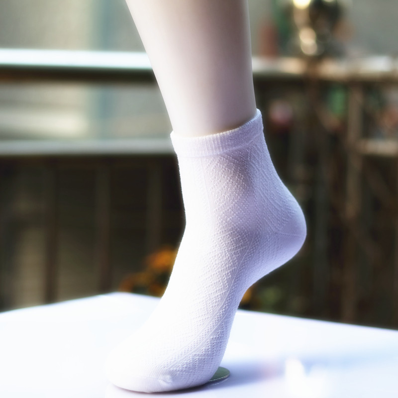 10双 包邮 2016 时尚女装泡泡袜 四季  黑白 女中筒网眼时装袜子