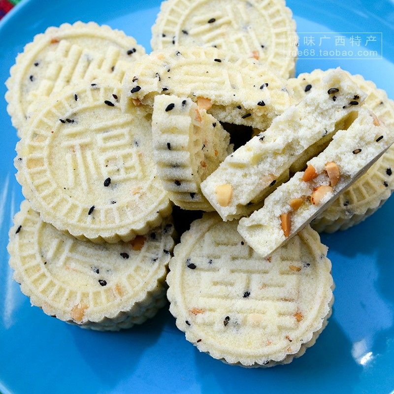 广西年货特产_广西特色板栗花生香米饼 传统怀旧老味