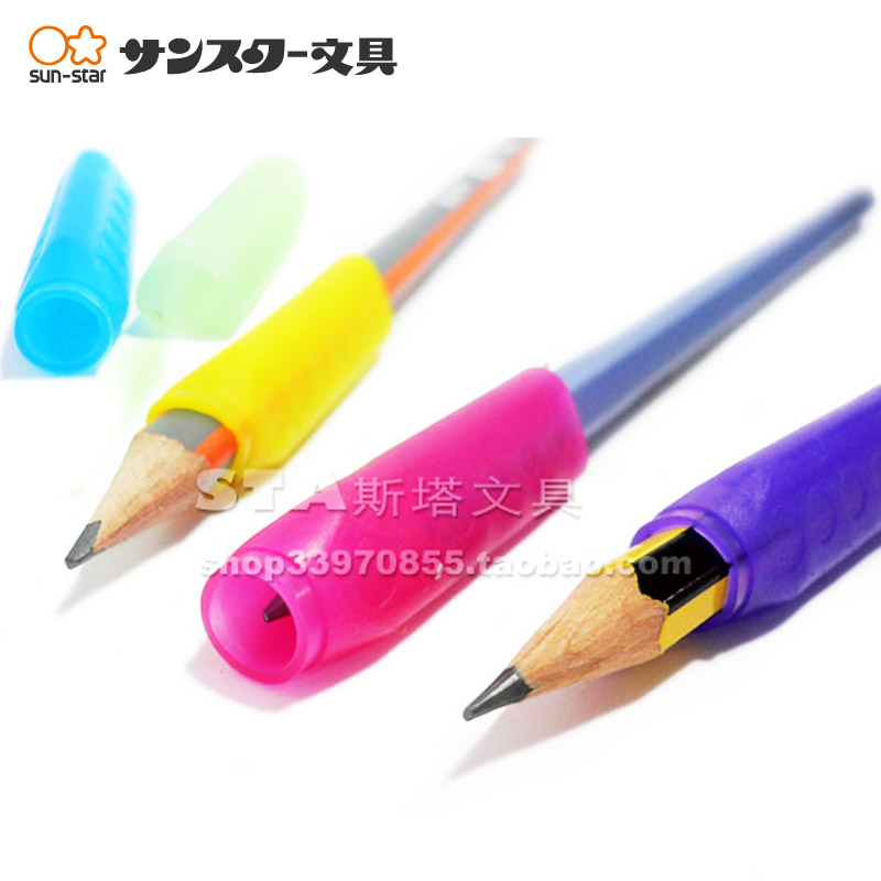 日本SUN-STAR 太阳星铅笔握笔器 柔软三角外形 5枚装