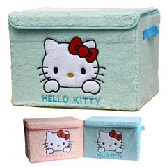 特价包邮Hello Kitty 大号正品 刺绣棉绒收纳箱 储物箱卡通整理箱