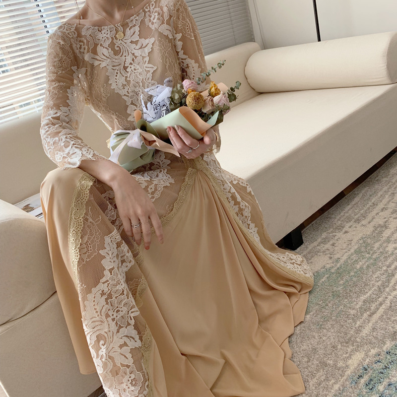 DR2020女神新衣深V露背性感晚礼服蕾丝拼接美人鱼连衣裙裸色优雅在类目 女装/女士精品, 婚纱/旗袍/礼服, 礼服/晚装中 - 来自Buy2taobao.com提供专业的淘宝代购服务